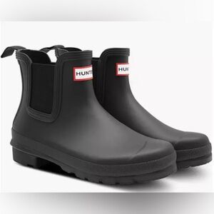 Hunter Chelsea Rain Boot for Women, Size 8 - Black